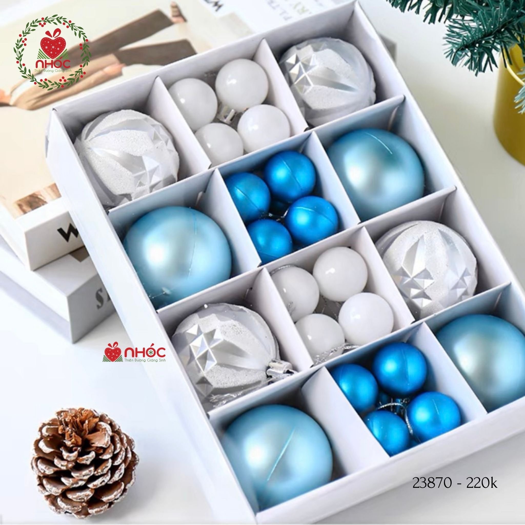 Trái châu kiểu hộp mix 8 lớn 32 nhỏ - Xanh - 60220