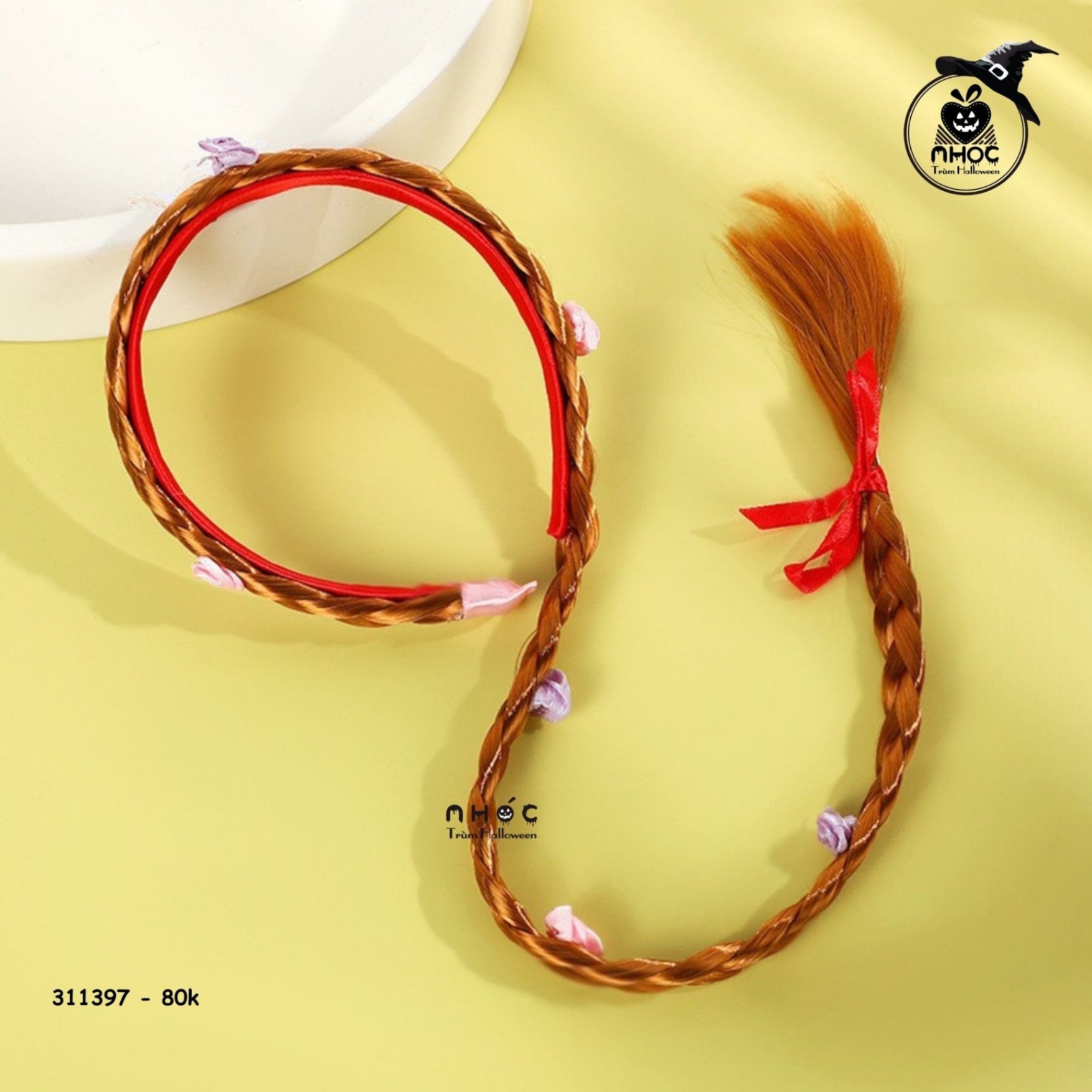 Bộ phụ kiện công chúa cài tóc bính - Nâu - 8001