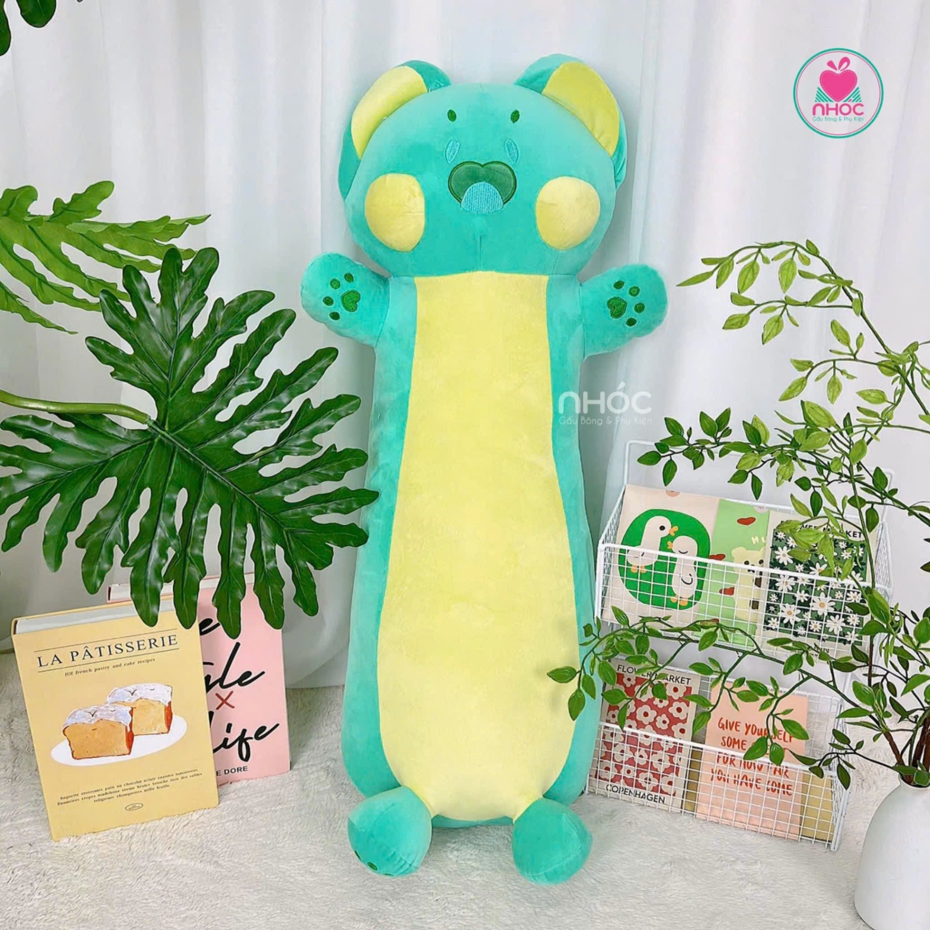 Gối ôm Mèo Dudu lông mịn TC - Xanh lá - 90380