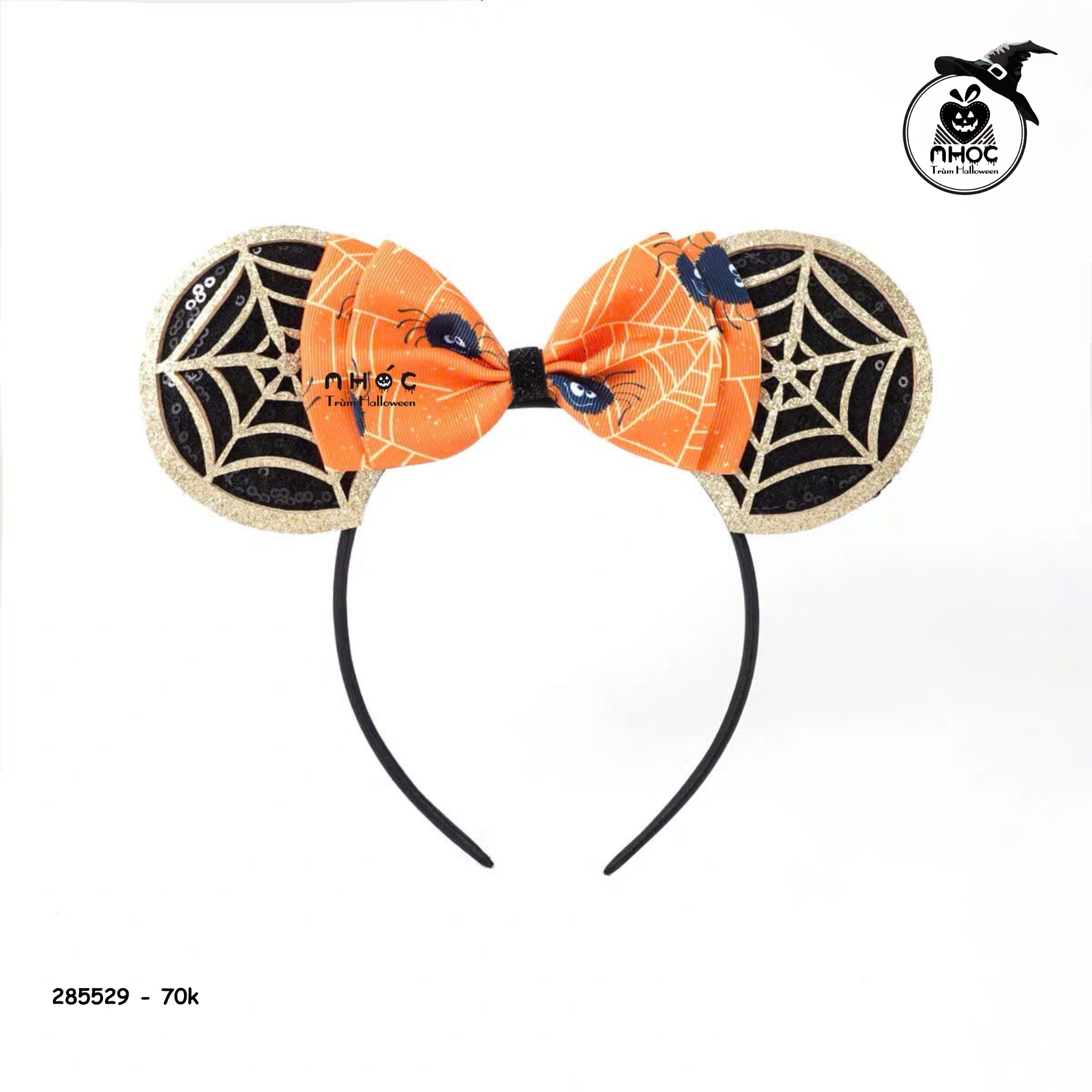 Cài tóc Halloween kiểu tai đính nơ - Bọ - 7011