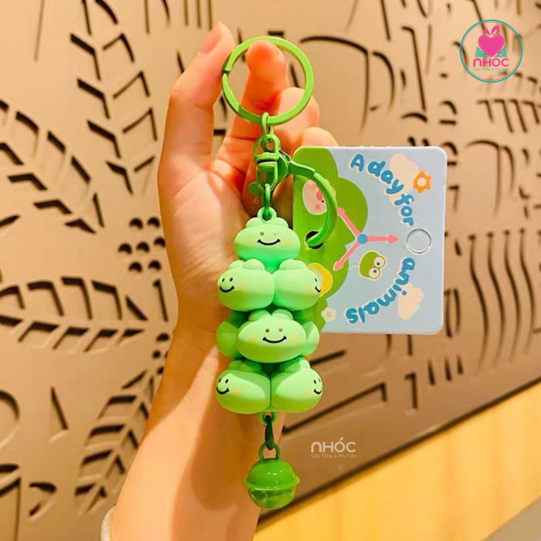 Móc khoá poly chùm thú - Ếch - 7501