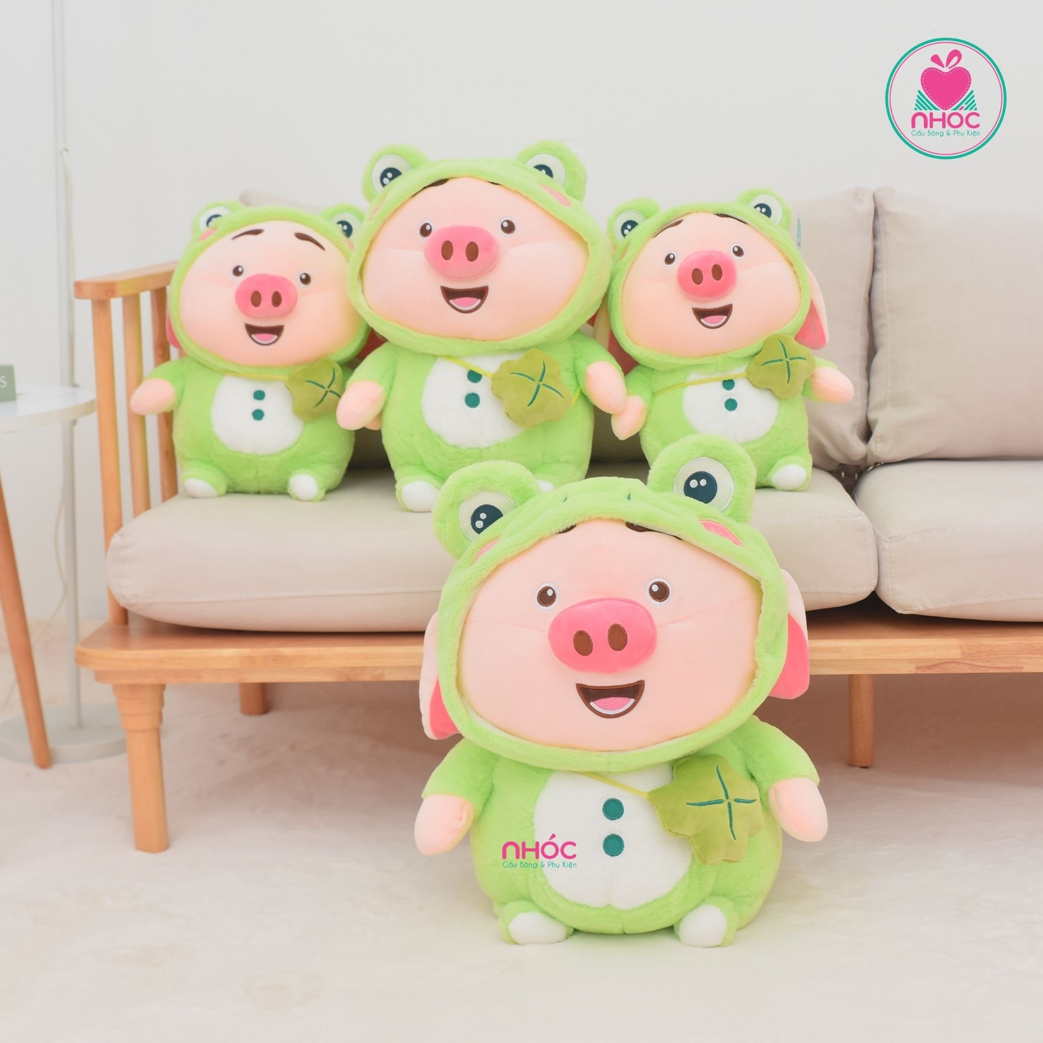 Thú bông Heo tiktok mặc áo thú lông xù - Ếch - 45320