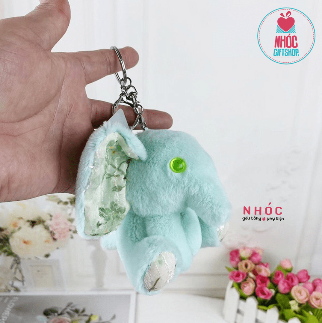 Móc khóa bông Voi - Xanh lá - 7501