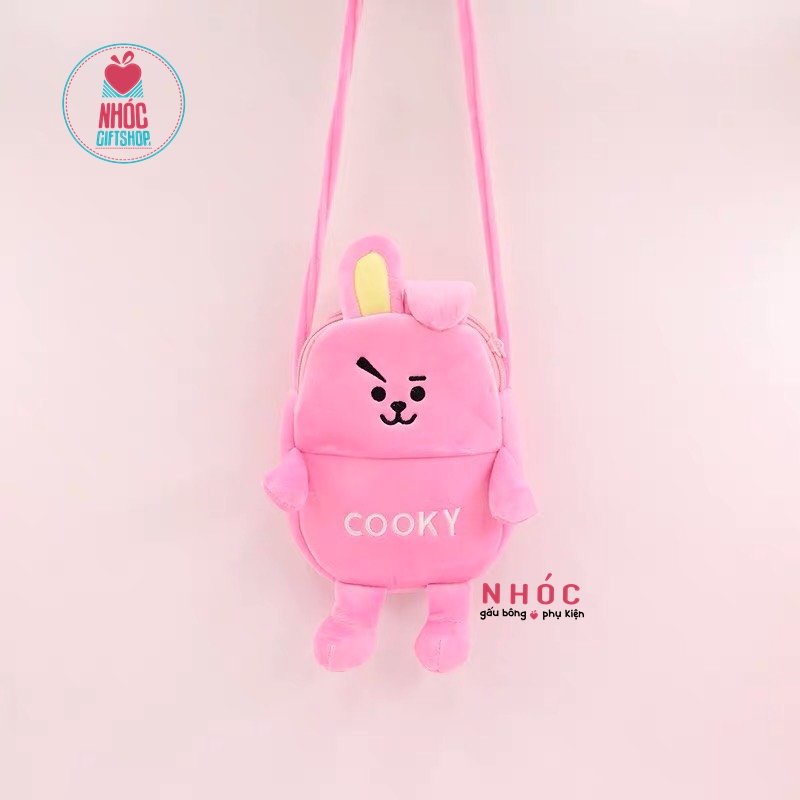 Túi đeo chéo cho bé BTS - Cooky hồng - 12001