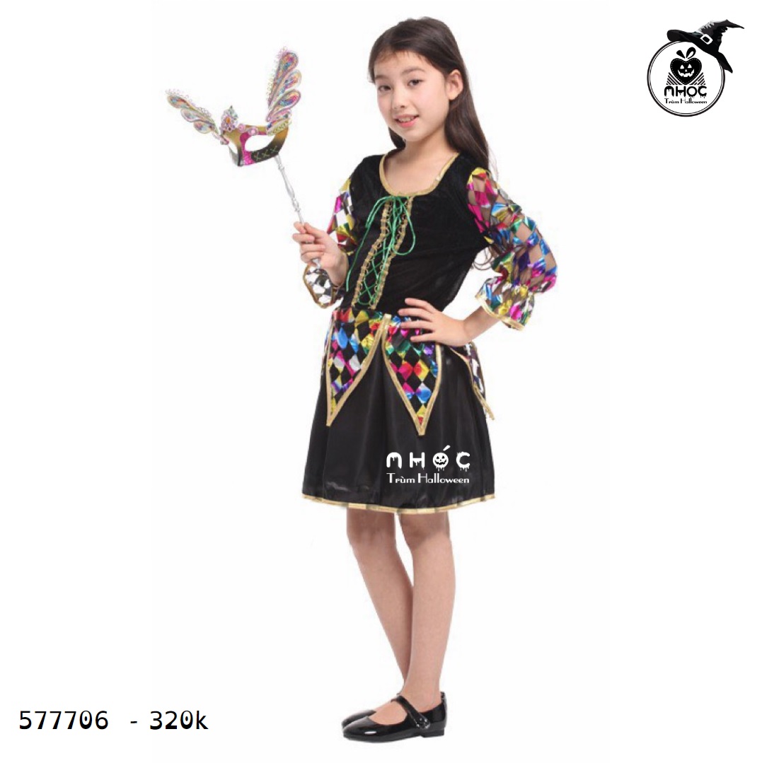 Đầm kiểu vải nhung in ánh nhiều màu - Size XL - 70320