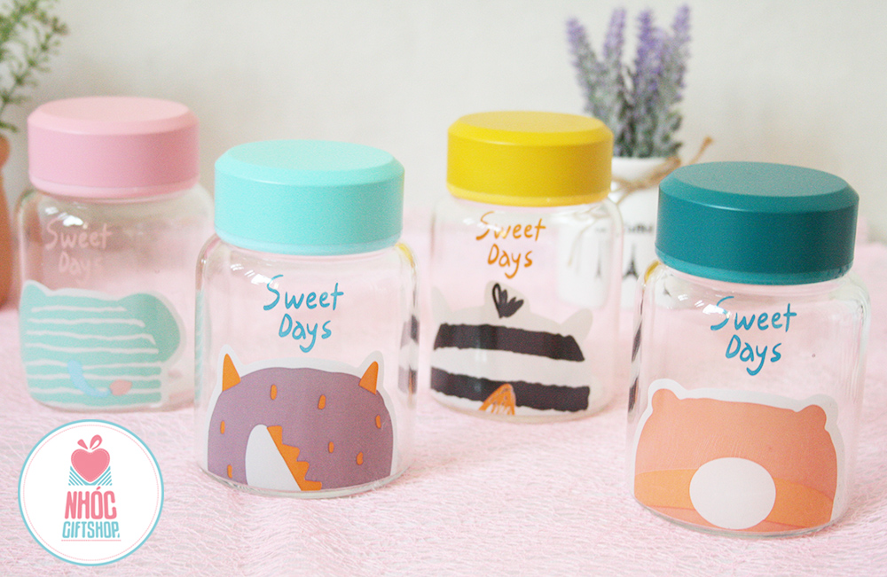 Bình nước thủy tinh kiểu sweet day - 12001 - Xanh ngọc