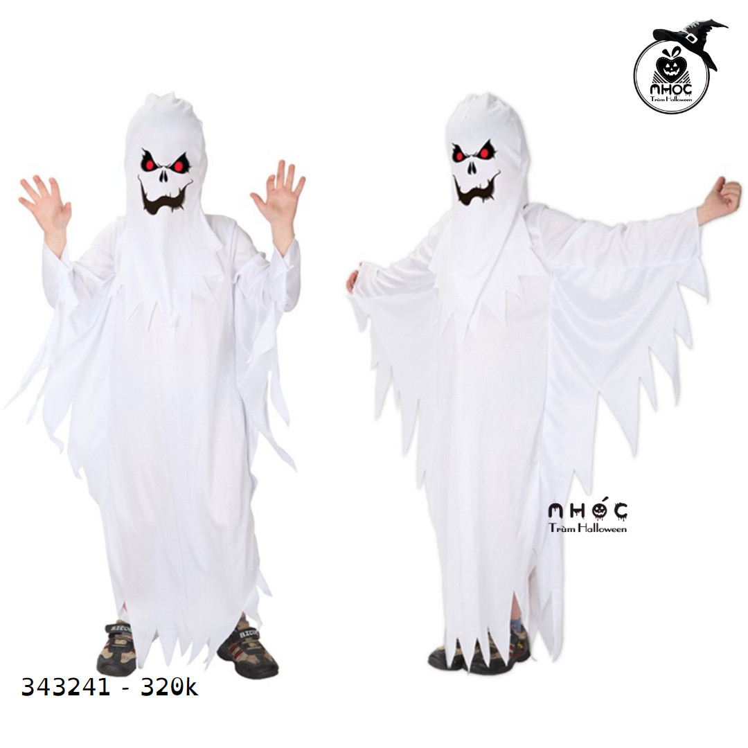 Aó halloween ma trơi Scary white ghost trắng - Size M - 32001