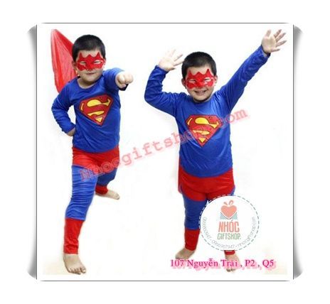 Bộ đồ bay TE Superman vải thun combo mặt nạ - Size L - 115150