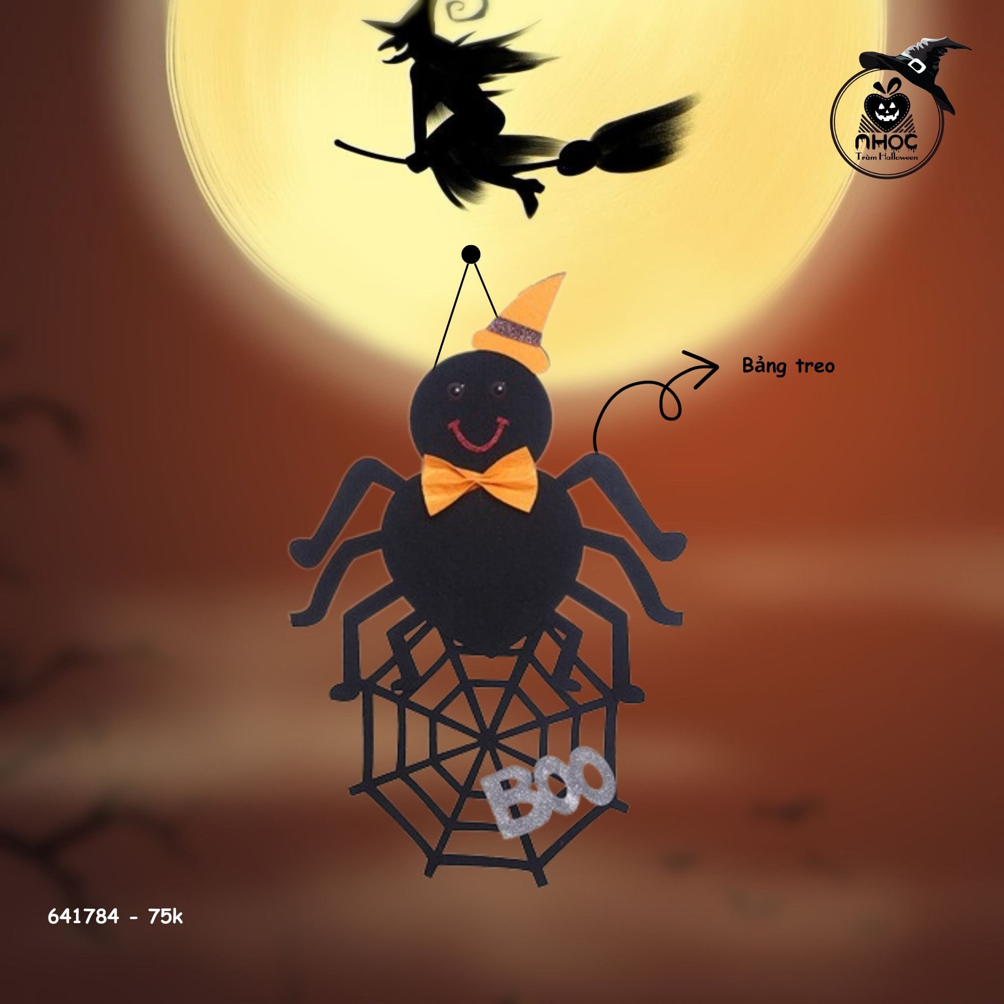 Bảng chào nỉ ma boo nhện - 7501