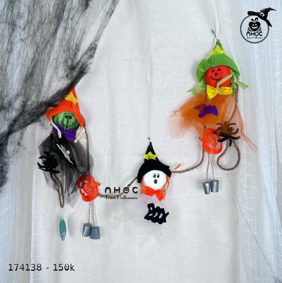Dây trang trí bí ma boo chuông - 15001