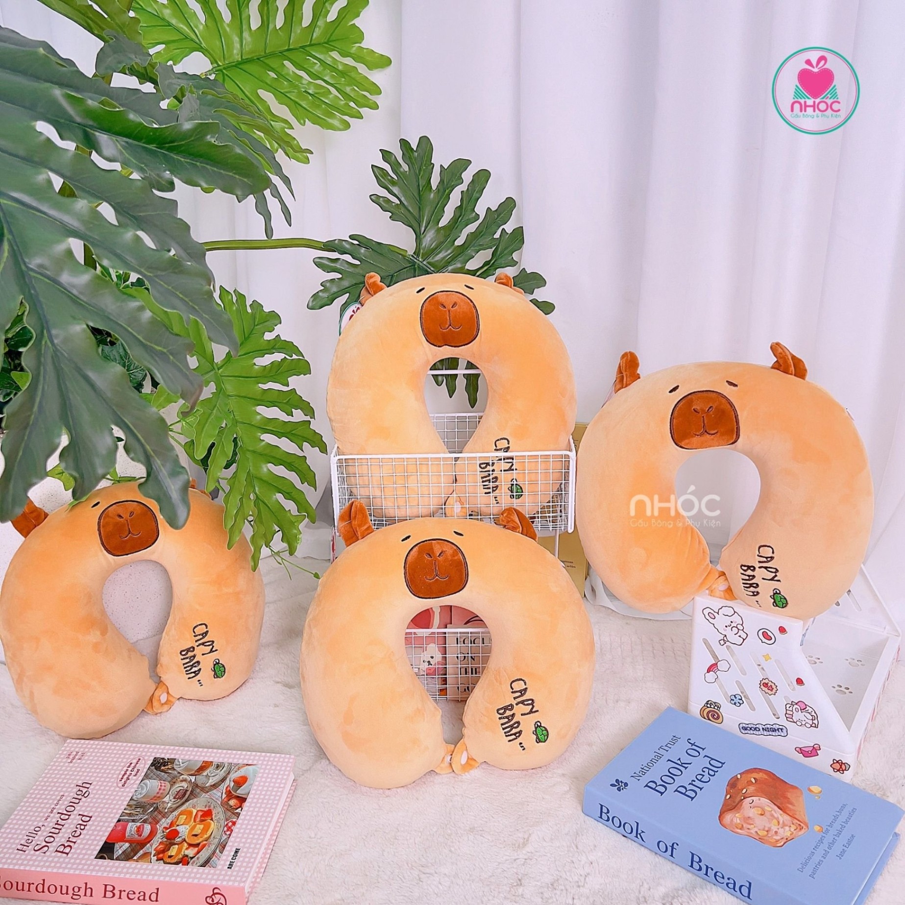 Gối kê cổ cao su non Capybara - Nâu - 30160