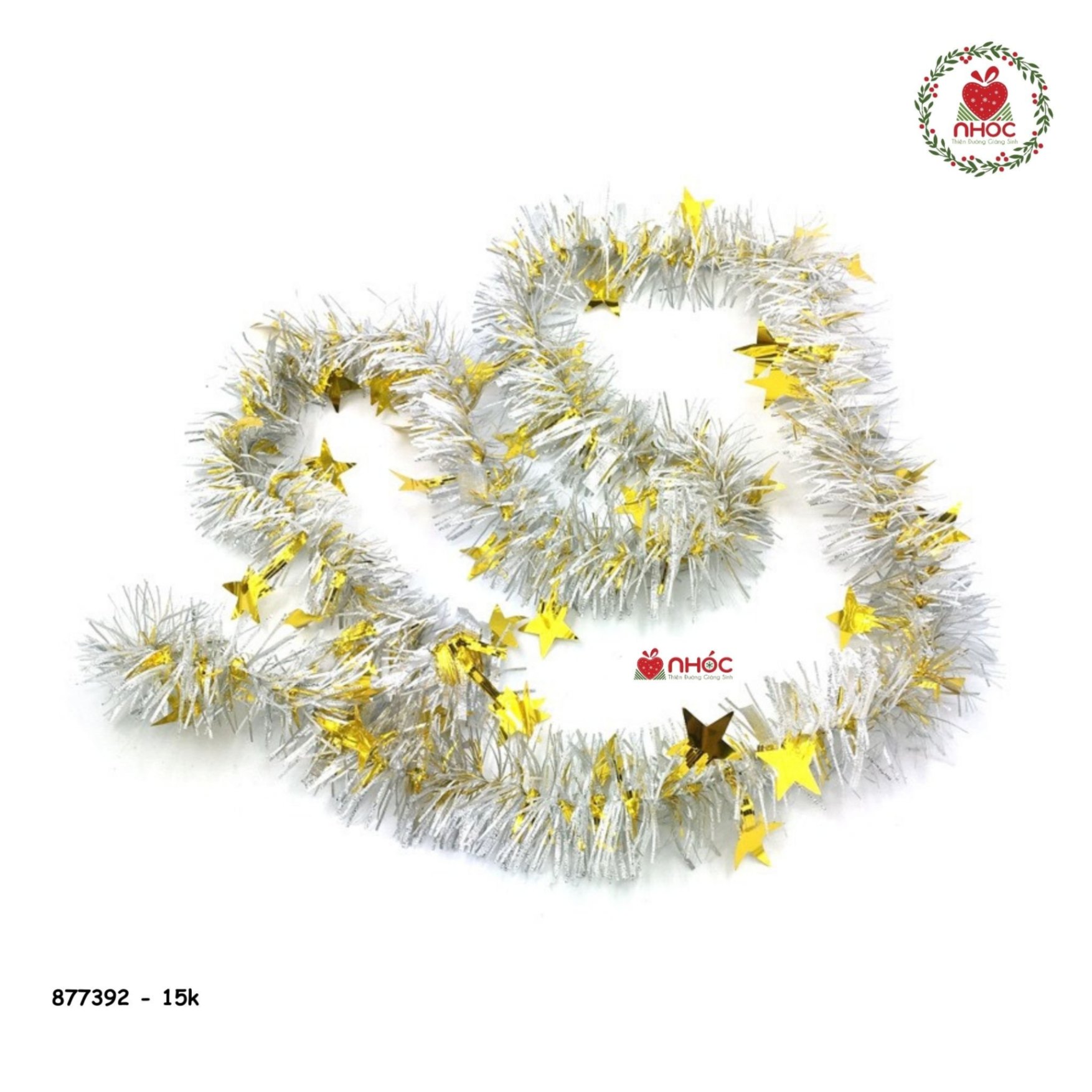 Dây kim tuyến xù tuyết sao - Vàng - 17015