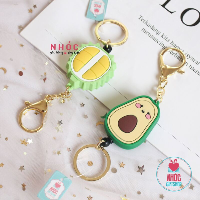 Móc khóa poly dẻo sầu riêng dẹp - 5001