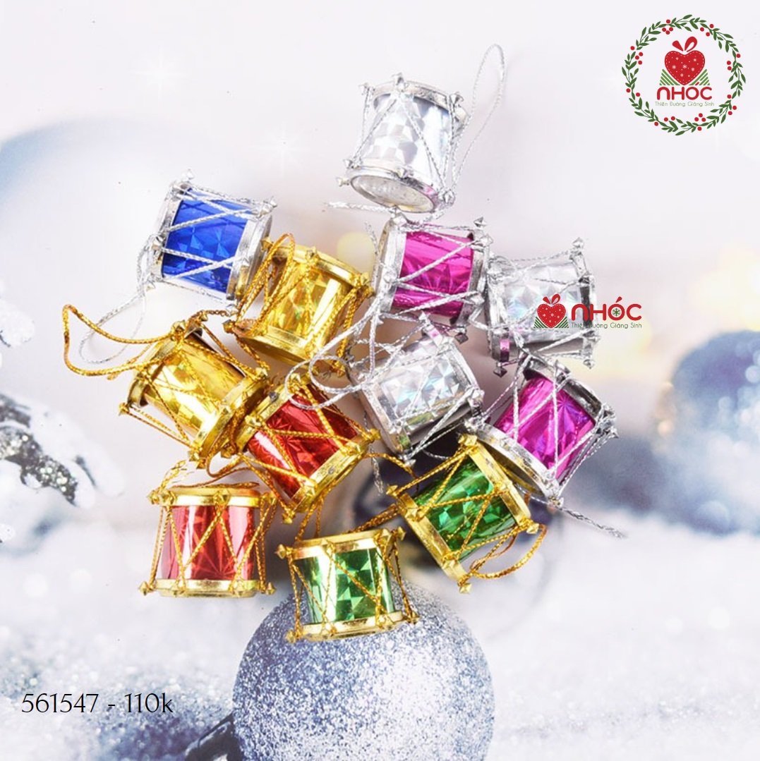Phụ kiện trang trí Noel trống - Bộ 12 - 11001