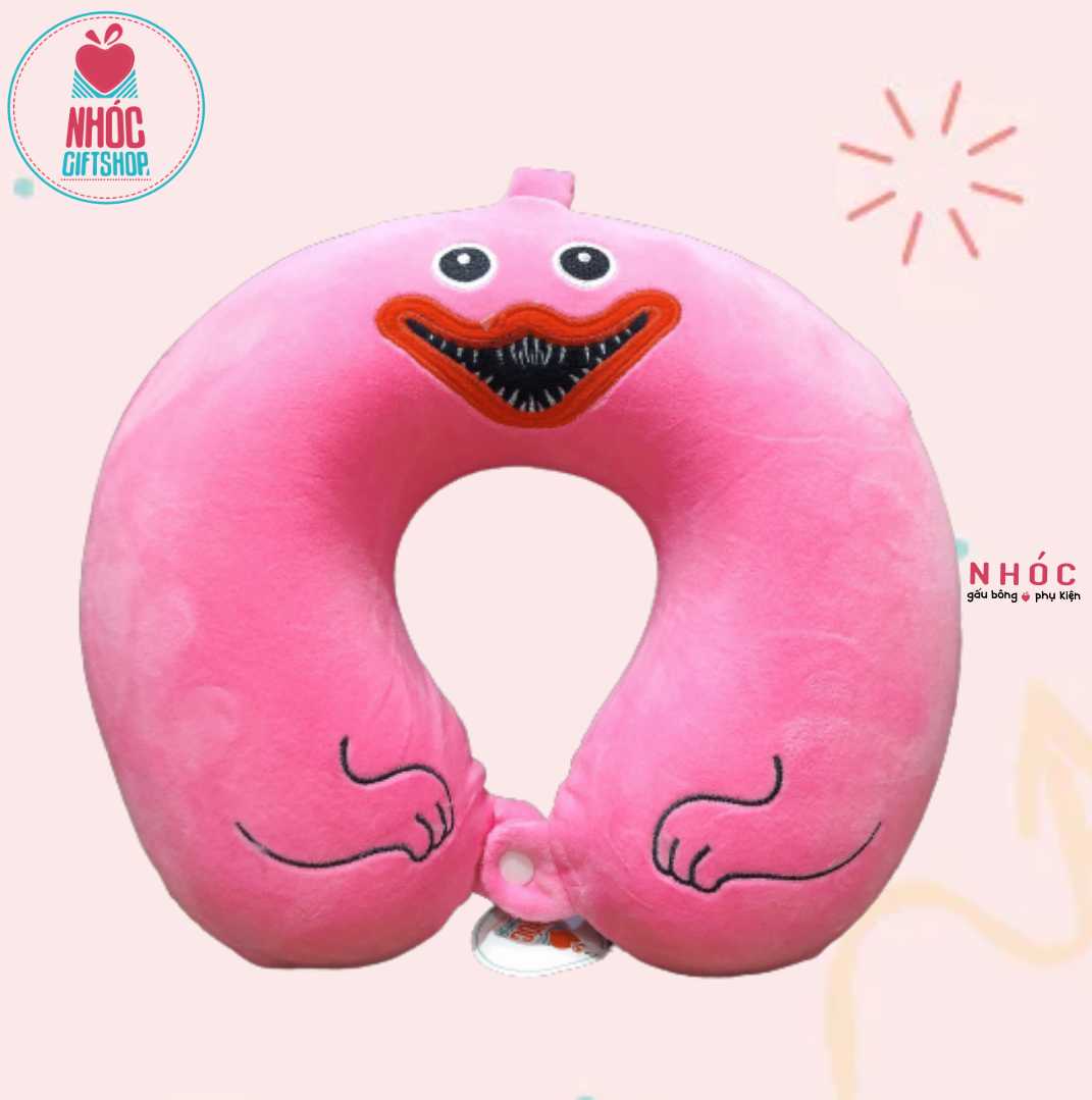 Gối kê cổ cao su non Huggy Wuggy - Hồng - 16001
