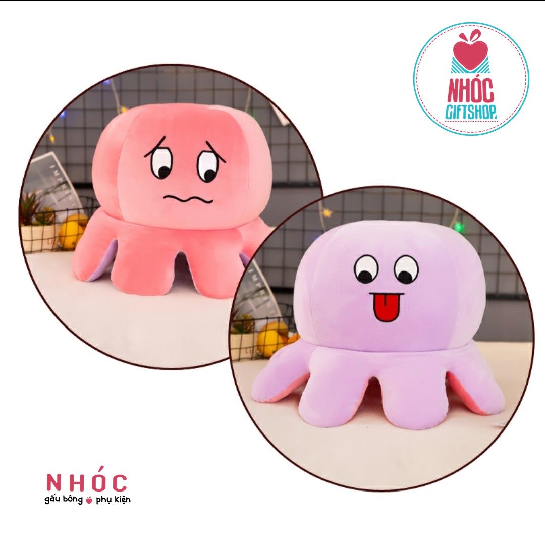 Thú bông bạch tuộc troll lông mịn TC - Tím Hồng - 50380