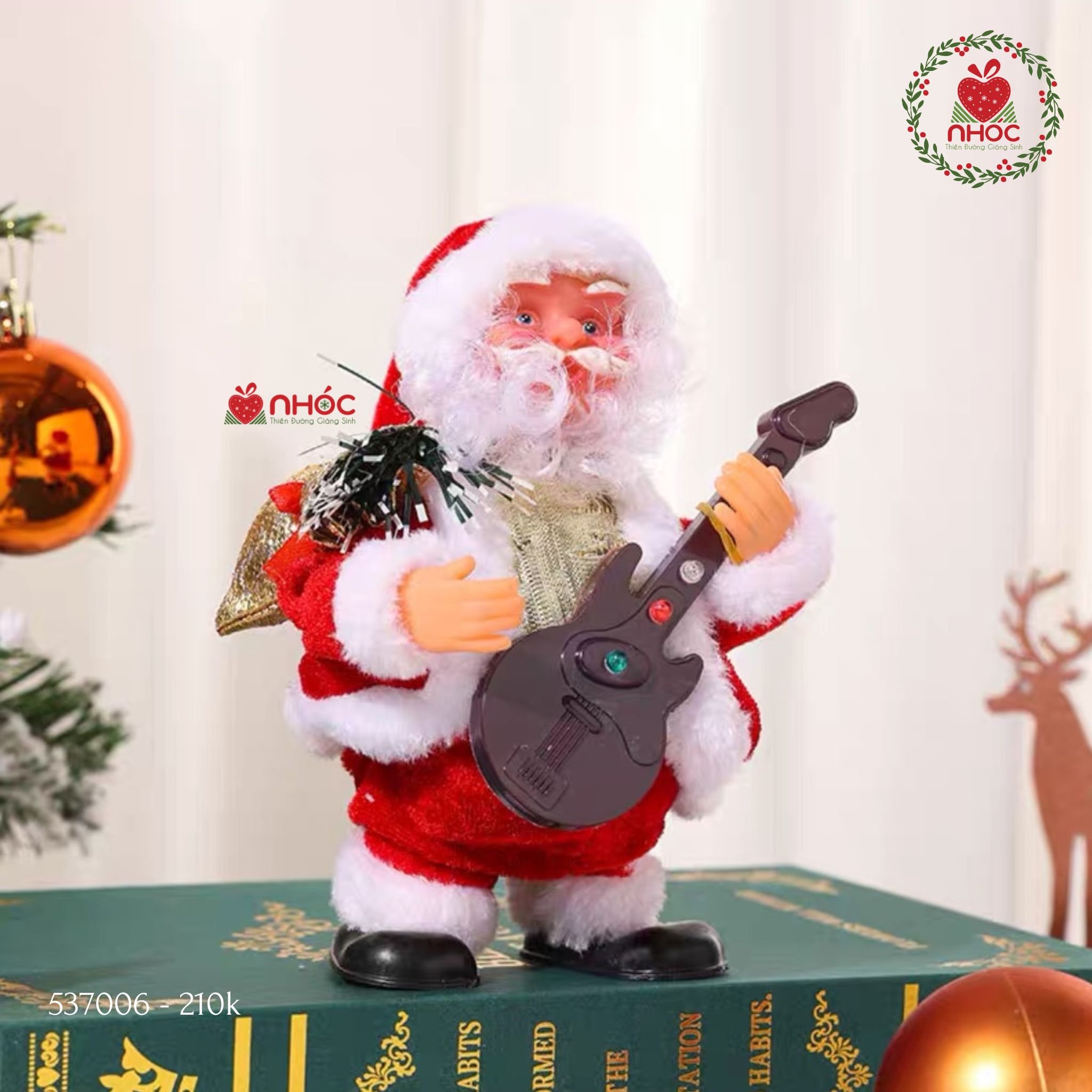 Ông già Noel đứng nhạc nhảy cầm đàn - 15210