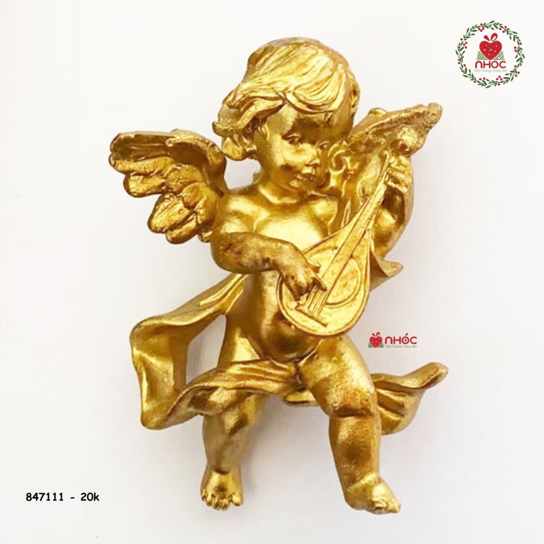 Phụ kiện trang trí noel cây thông thiên thần - Vàng - 1420