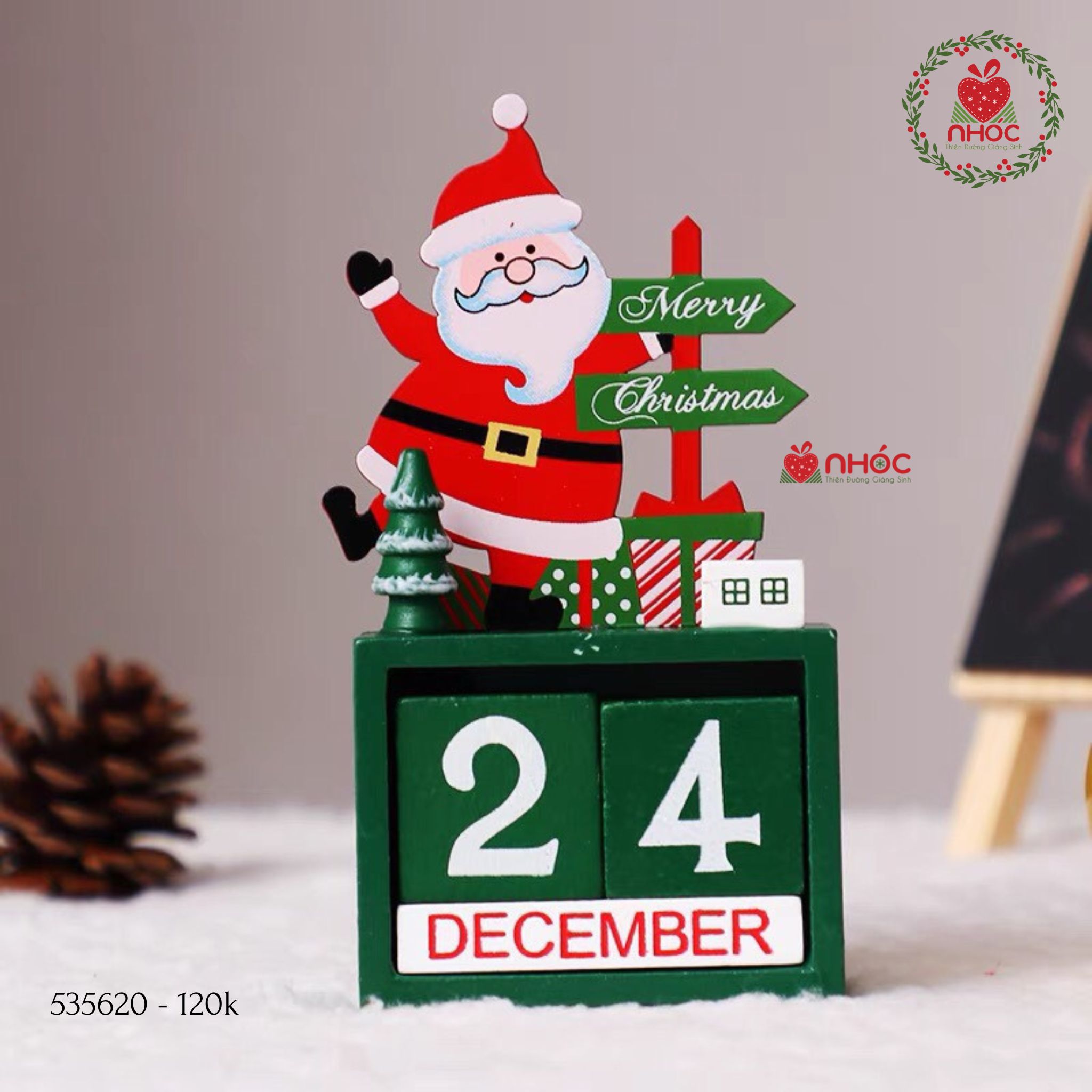 Lịch Noel gỗ - Ông già - 20120
