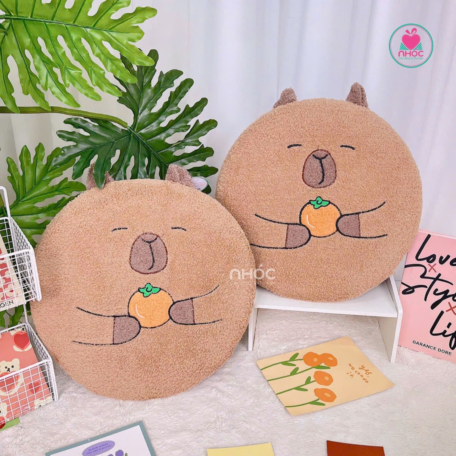Gối tựa lưng CSN Capybara - ôm trái cam - 24001