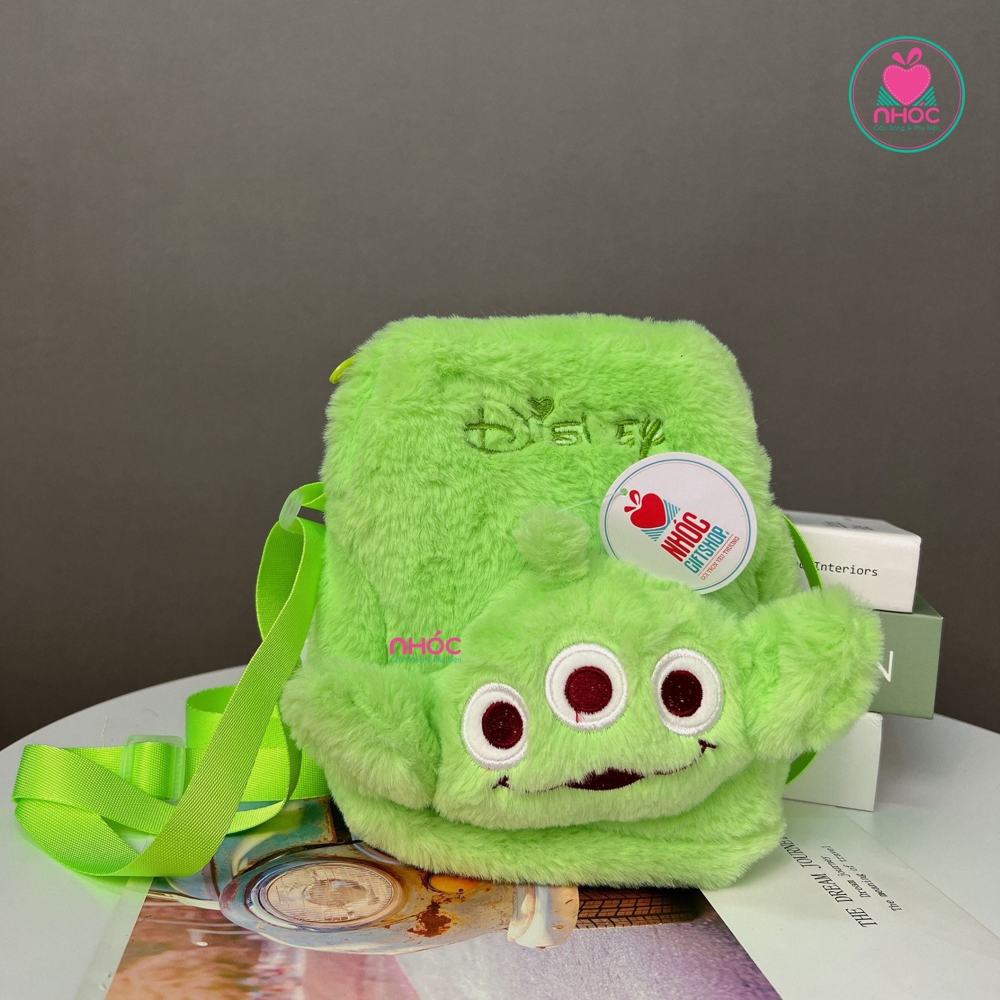 Túi đeo chéo bông Disney Alien - Xanh - 14001