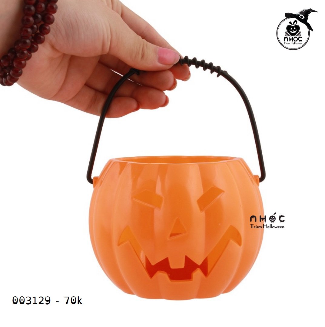 Giỏ bí ngô nhạc đèn - Cam - 1570