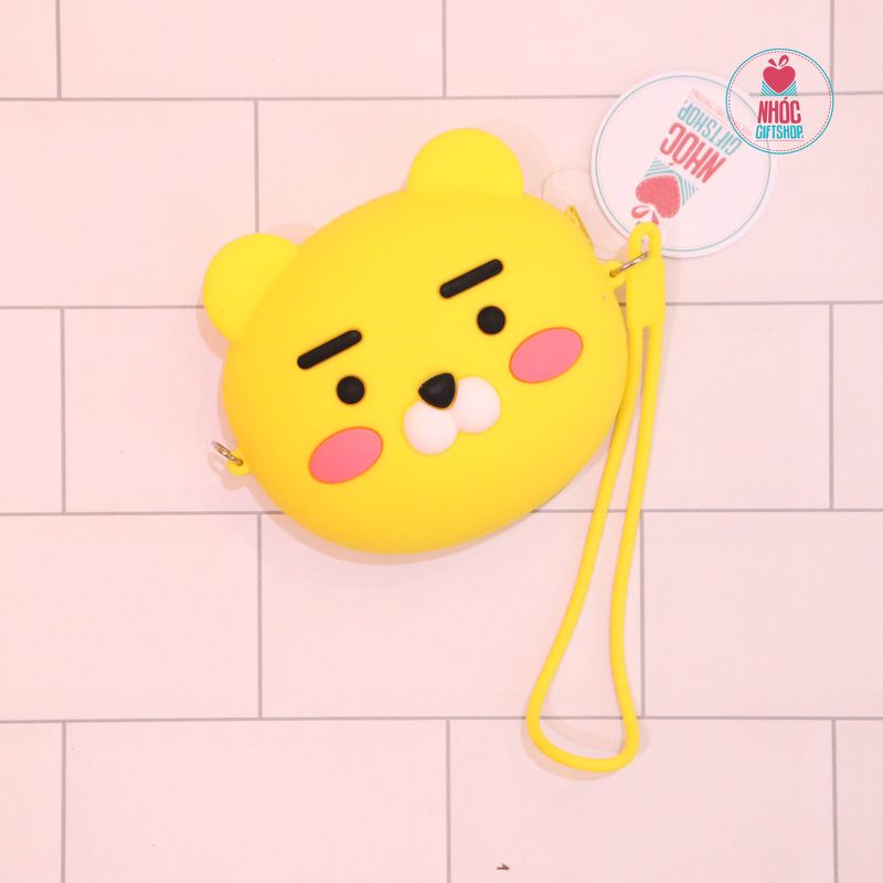 Túi đeo chéo silicone Gấu - Vàng - 14001