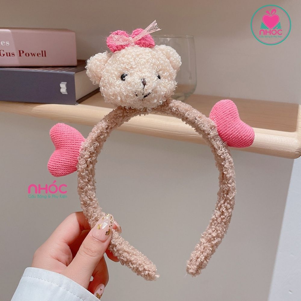 Băng đô kiểu cánh trái tim đầu thú - Nâu - 6001