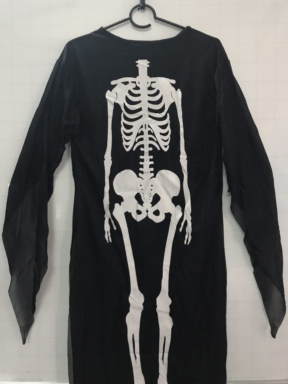 Áo Halloween trùm đầu ma in xương - 85140