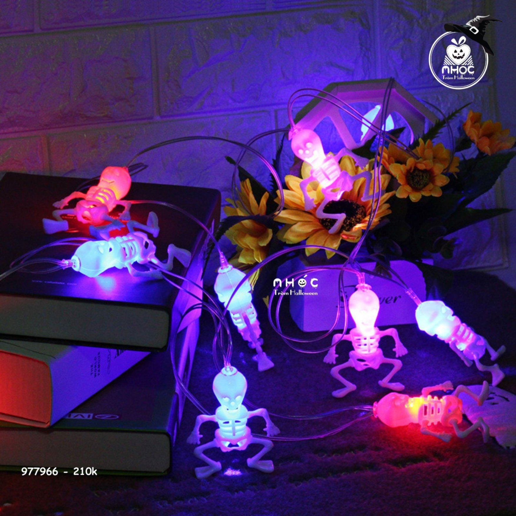 Dây đèn trang trí bộ xương nhựa - 21001