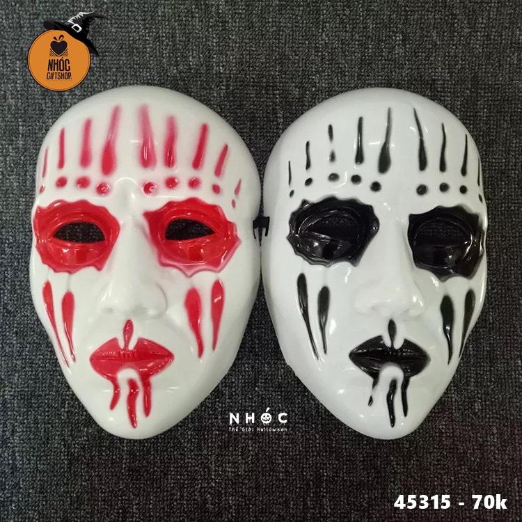 Mặt nạ nhựa vẽ hoa văn - Đỏ - 7001