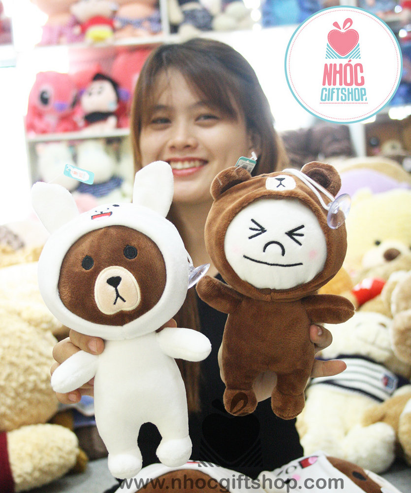 Thú bông thỏ Cony - gấu Brown - Trắng - 40240