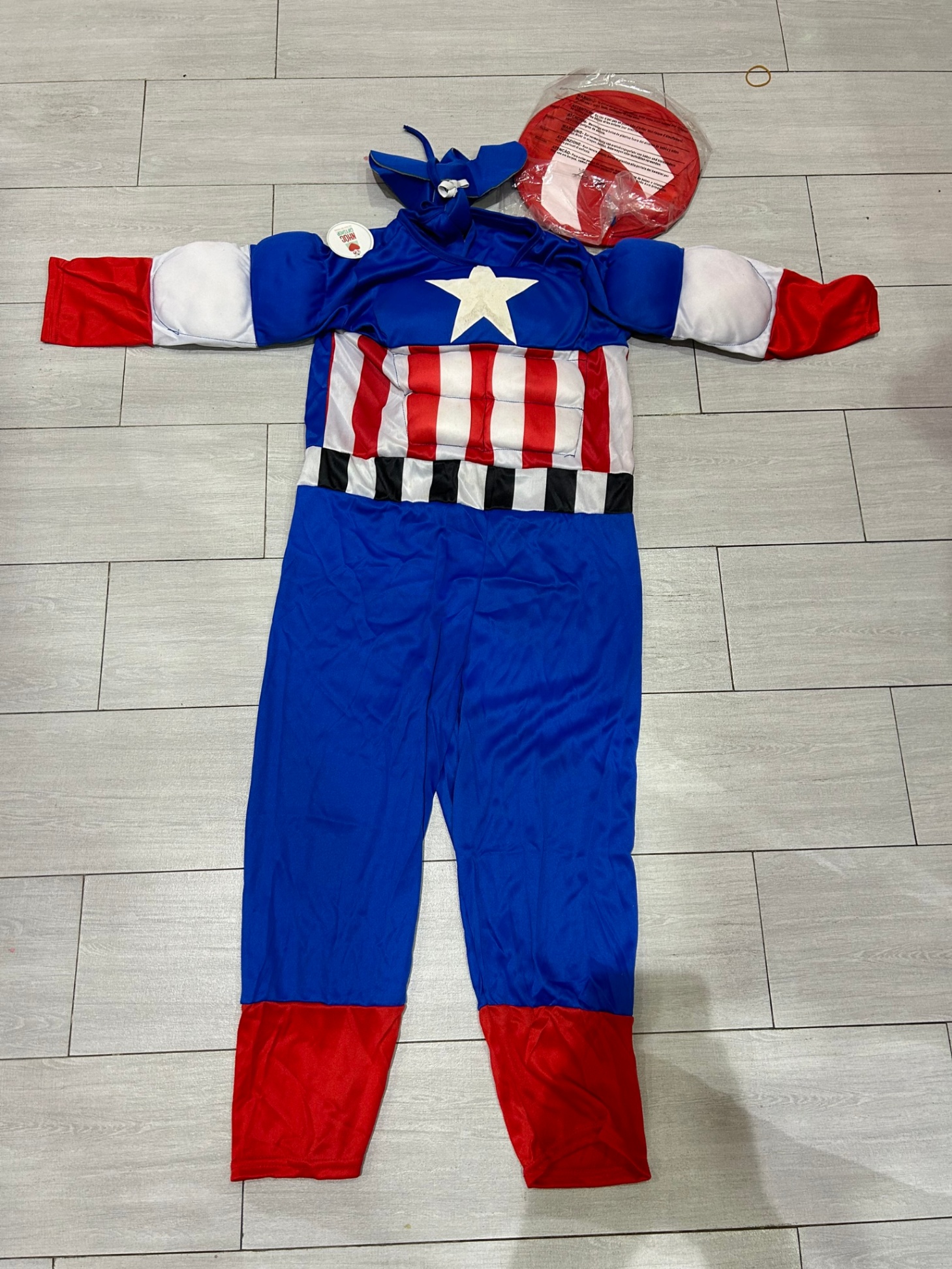 Bộ đồ bay TE Captain America tay phồng vải thun - Size M - 390