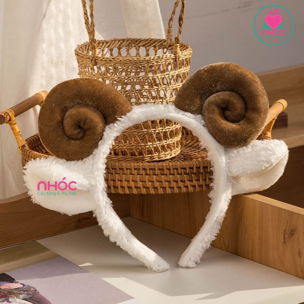 Băng đô kiểu tai cừu - Nâu - 6001