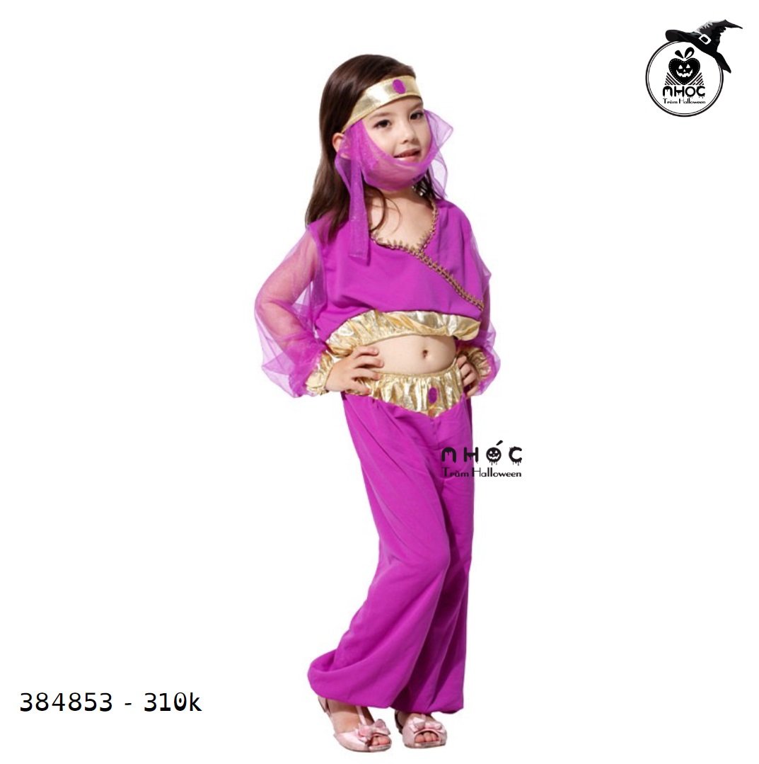 Bộ đồ halloween công chúa Arabian vải thun combo cài lưới - Size M - 34001
