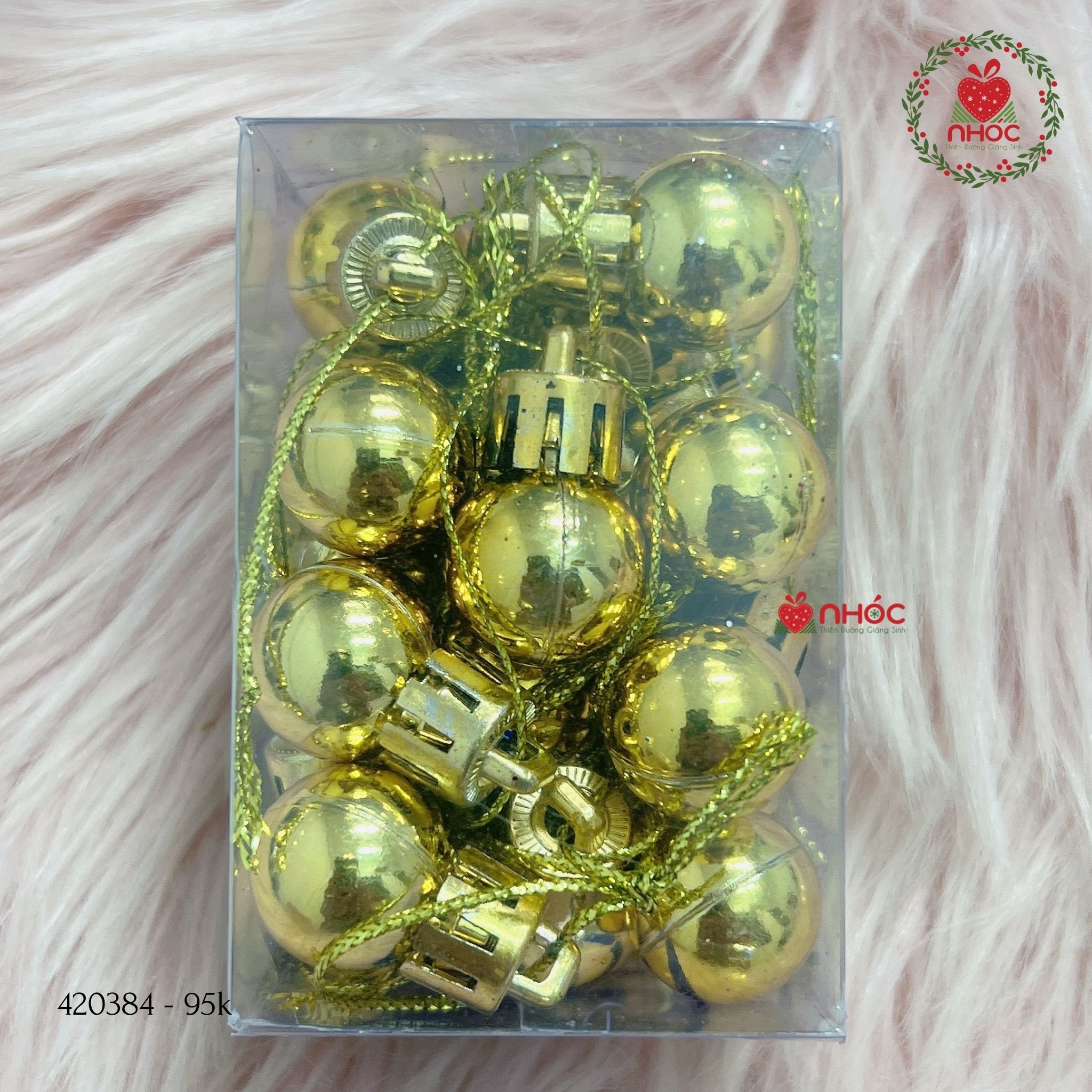 Trái châu kiểu mini bộ 24 - Vàng - 2095