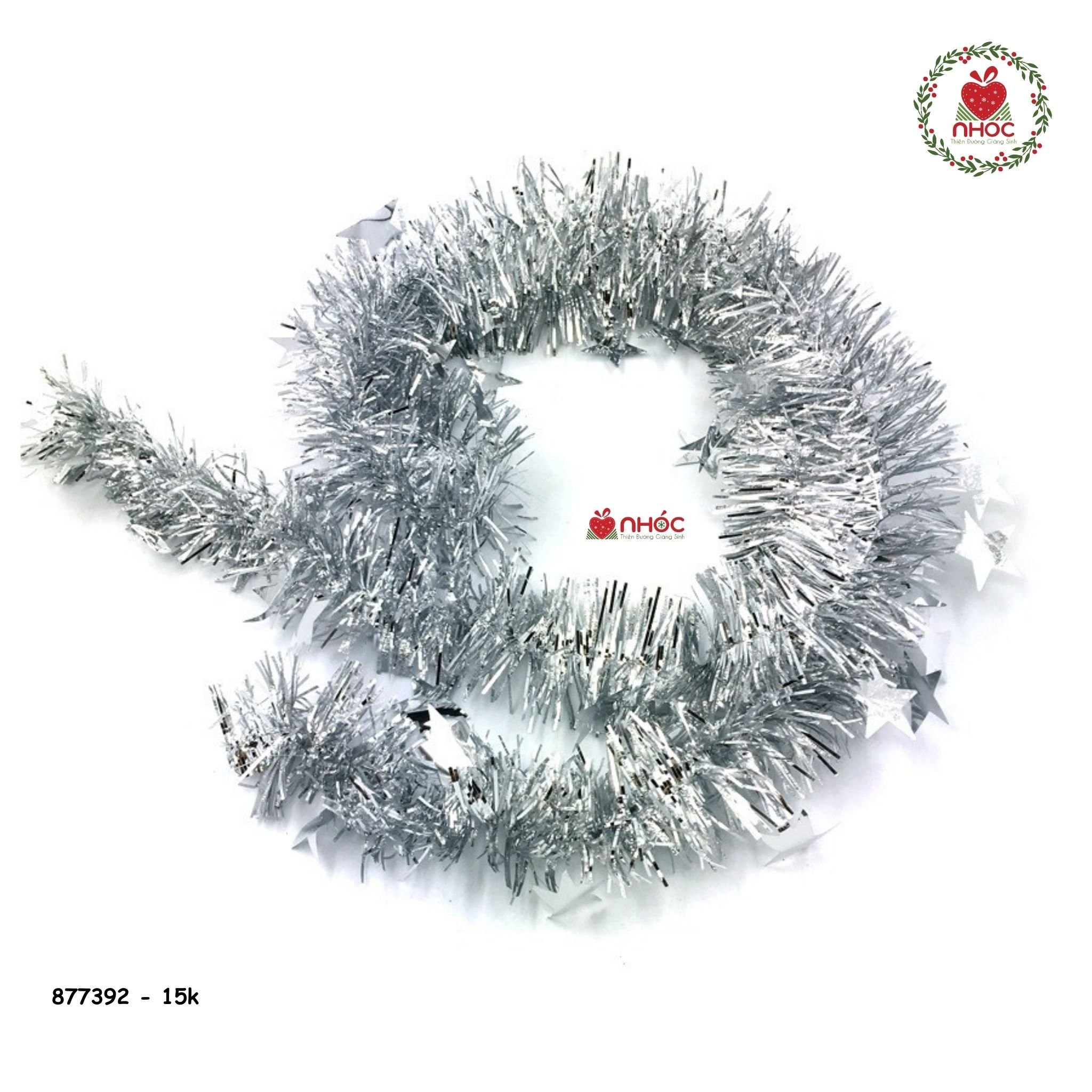 Dây kim tuyến xù tuyết sao - Trắng - 17015