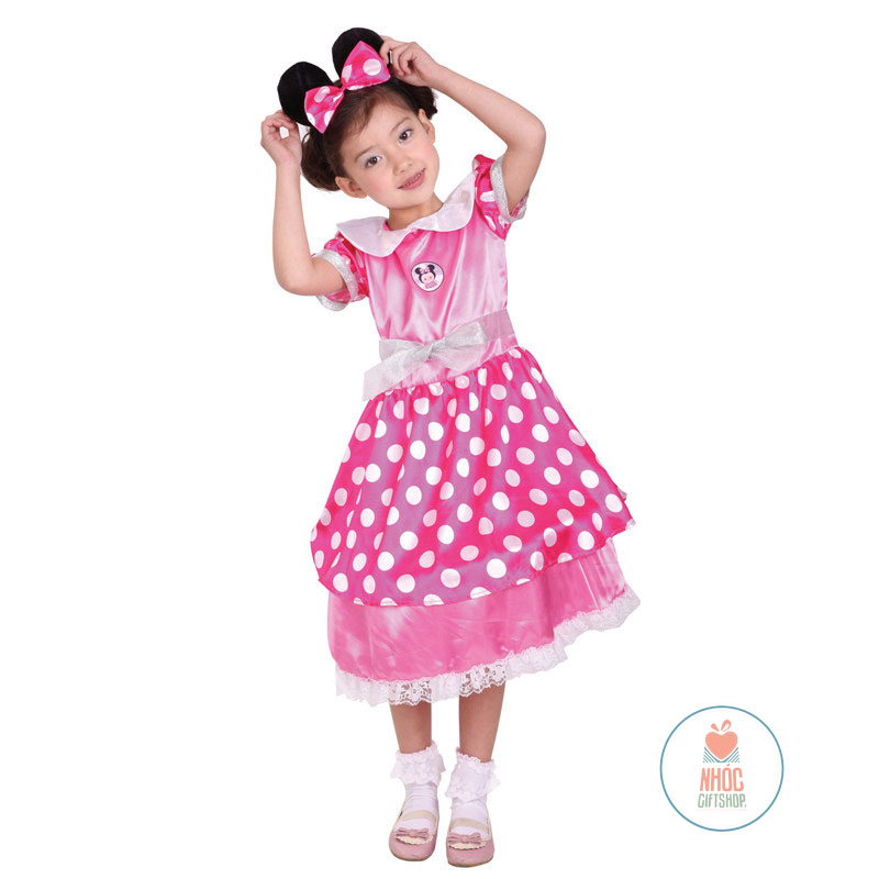 Đầm trẻ em chuột minnie hồng 37001
