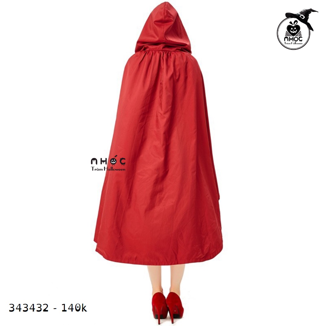 Aó choàng halloween dracula vải thun đỏ - 140150