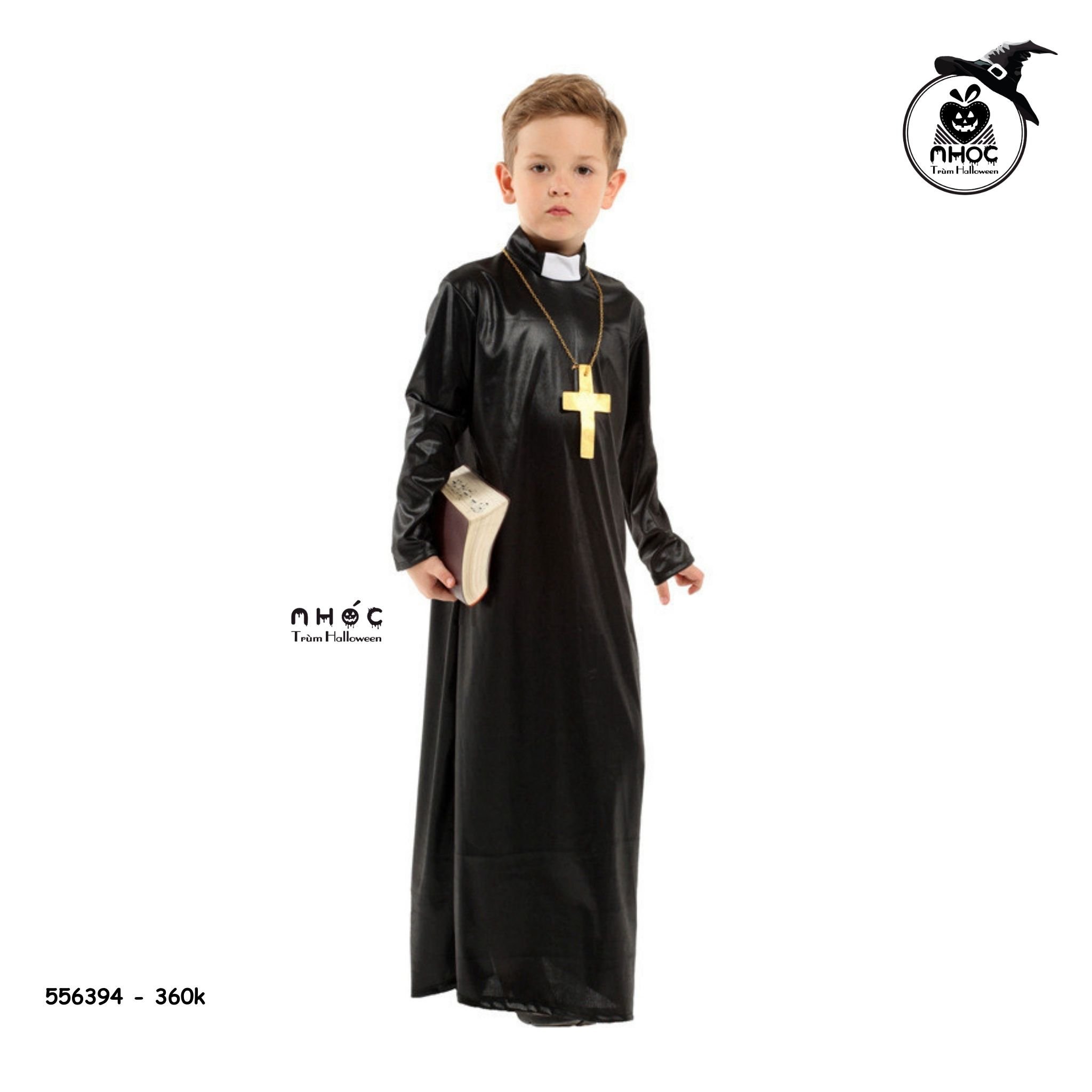 Aó halloween cha sứ Priest boy combo dây cổ - 36001 - L