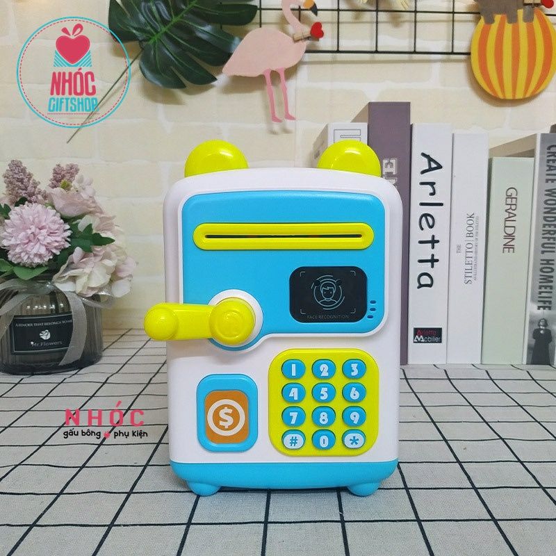Ống heo két sắt tai thú - 39501 - Xanh da trời