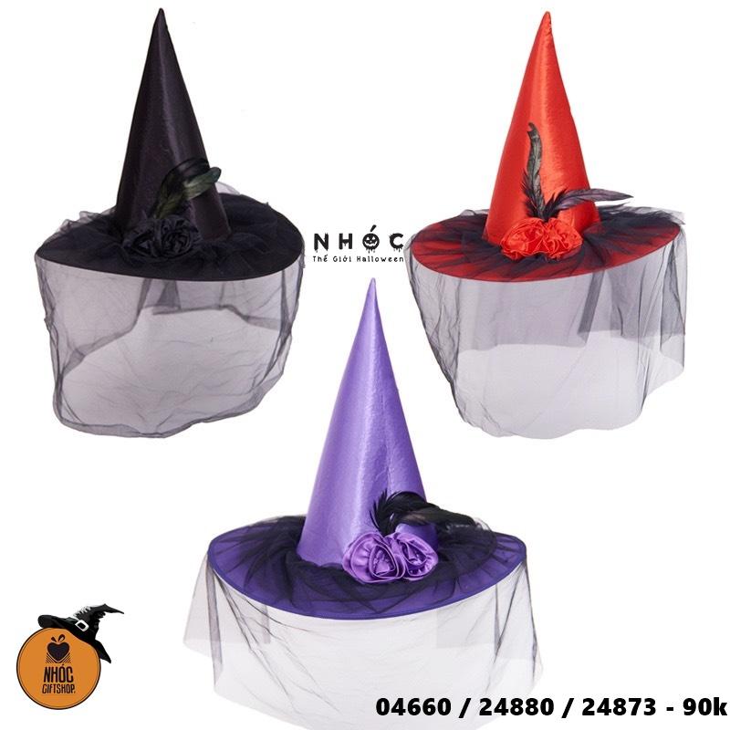 Mù phù thuỷ vải phi bóng hoa lưới trùm mặt - Đen - 9001
