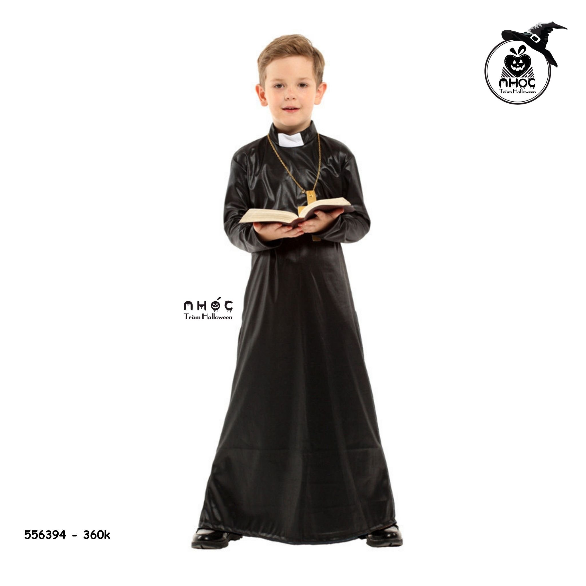 Aó halloween cha sứ Priest boy combo dây cổ - 36001 - XL