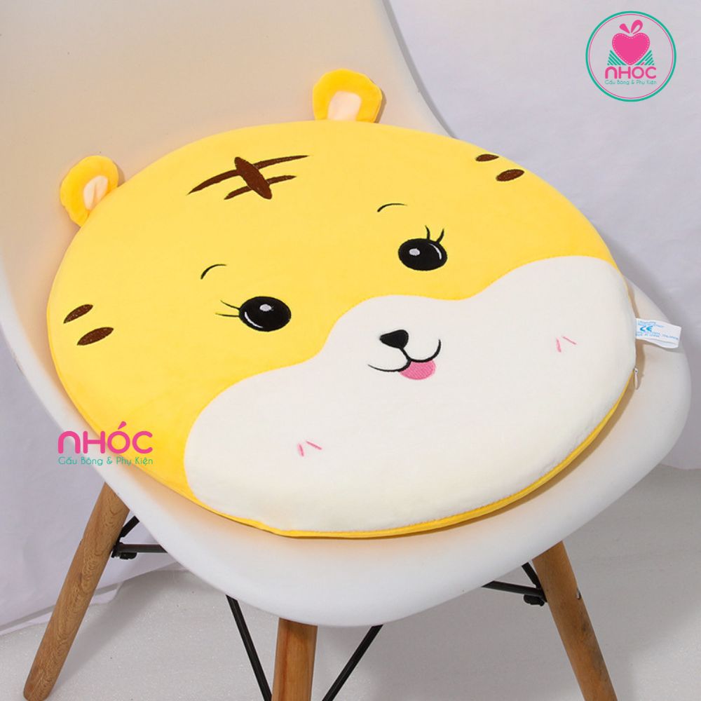 Gối tựa lưng cao su non thú tròn - Hổ - 24001