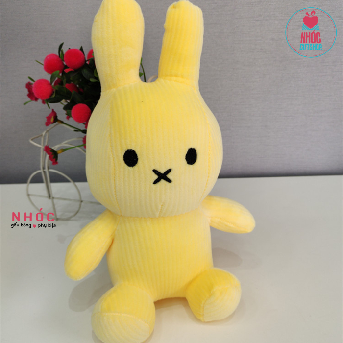 Thú bông nhỏ Thỏ Bunny lông mịn - Vàng - 9501