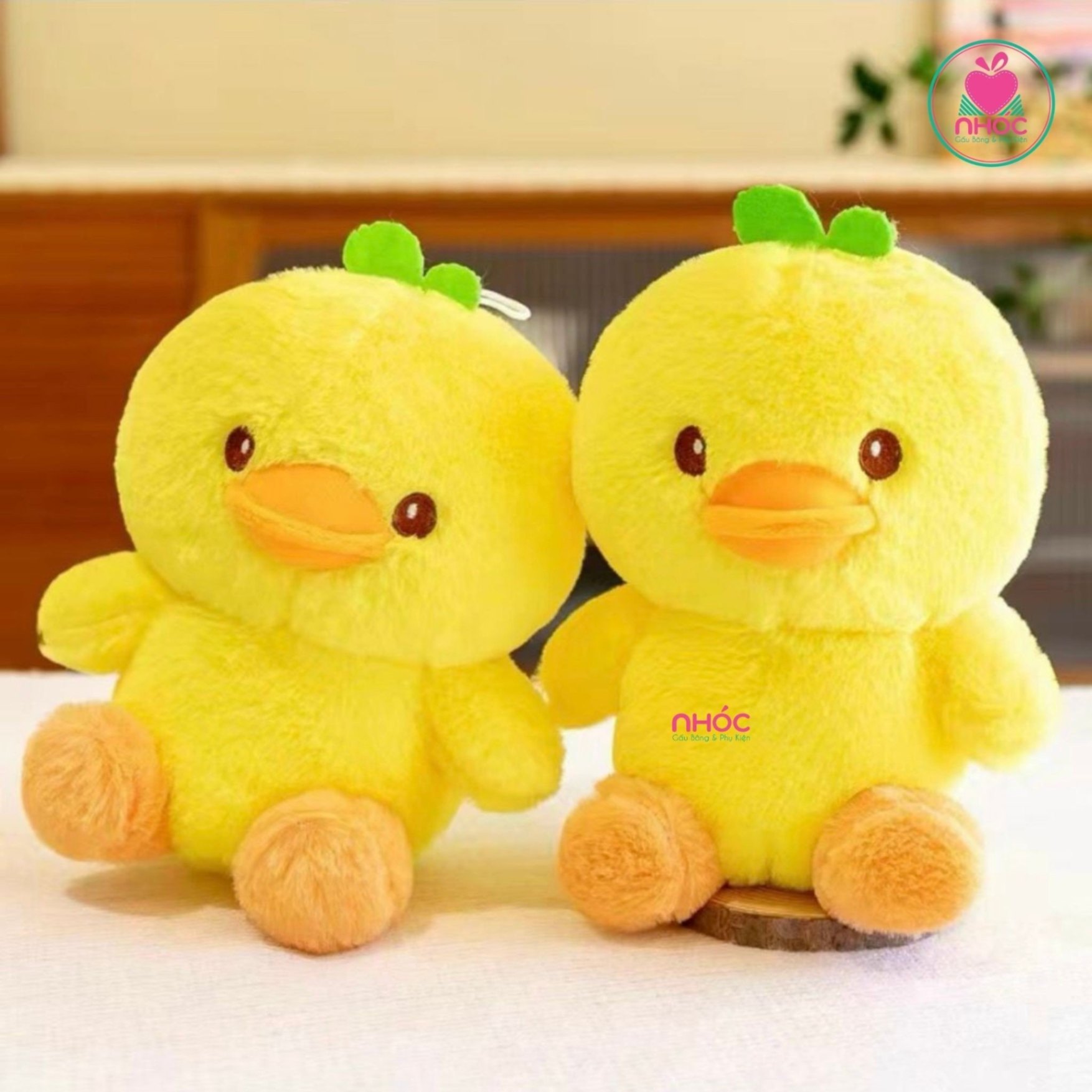 Thú bông nhỏ Vịt ú meme lông xù ngồi - Vàng - 8501