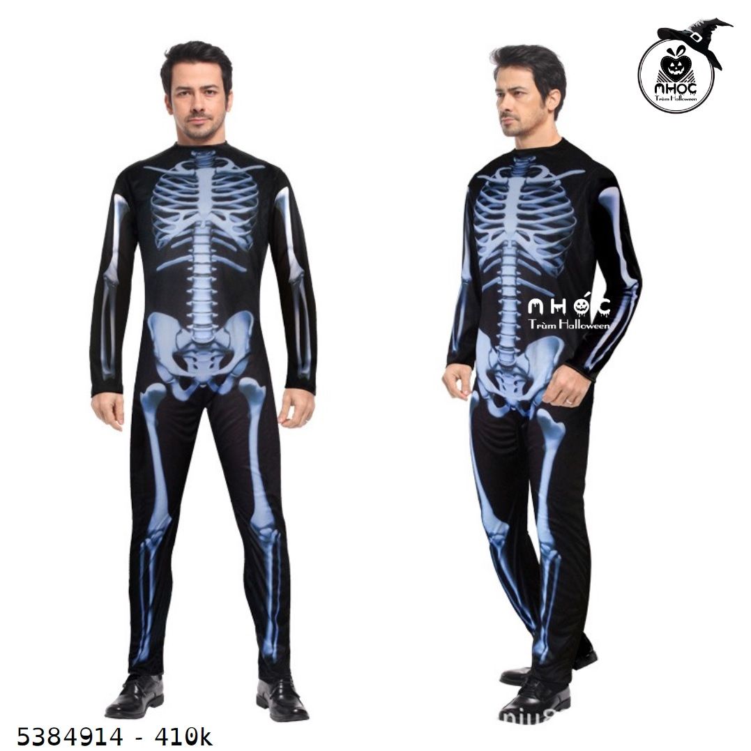 Bộ đồ bay NL in xương nữ vải thun - Size M - 175410