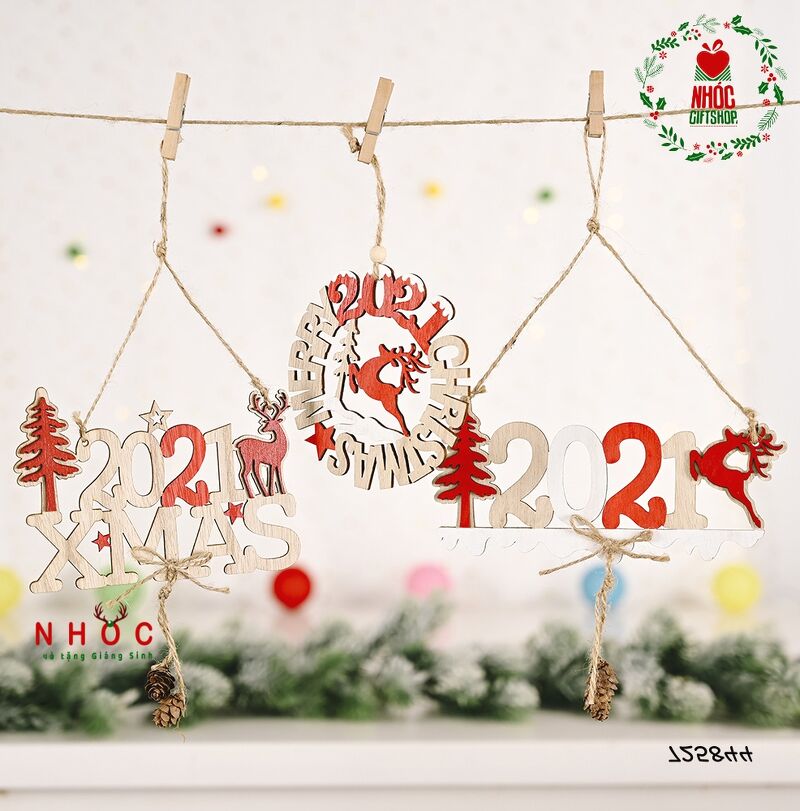Bảng treo noel gỗ 2021 - 5001