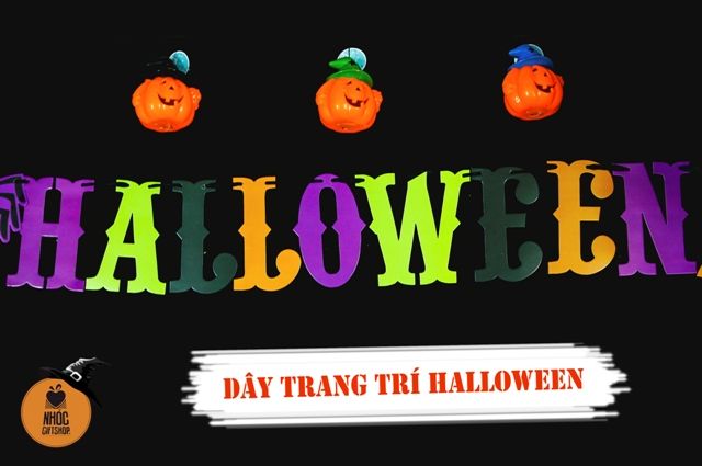 Dây trang trí bong bóng Happy Halloween - 11001