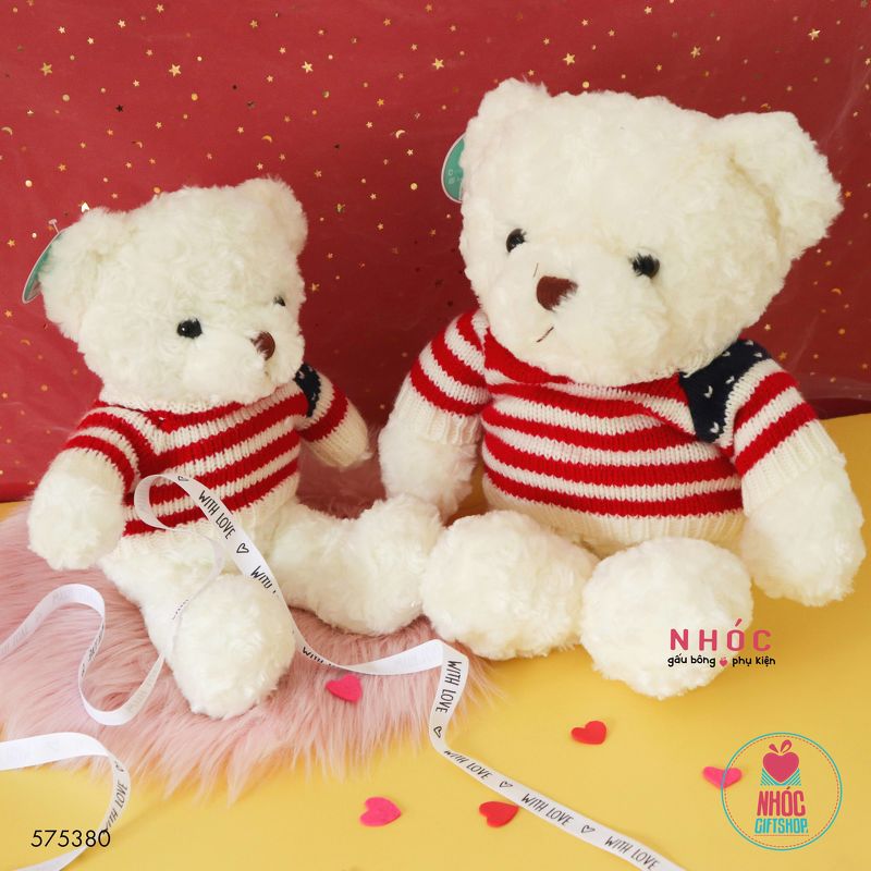 Gấu teddy áo len sọc cờ mỹ 45260